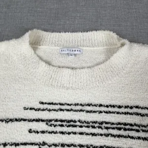 BALTICBORN‎ Sweater Womens L White Polyester Pullover Crew Neck Chunky-Knit thumbnail 8