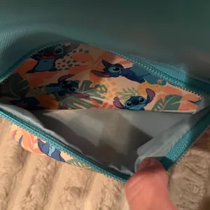 Disney Lilo & Stitch Tropical Floral Mini Backpack Blue Peach Hibiscus Print thumbnail 5