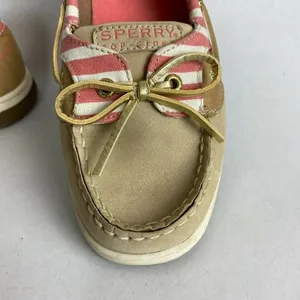 Sperry Top‎ Sider Angelfish Boat Shoes Women 6 Leather Cream Pink Nautical Flats thumbnail 6