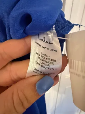 Lulus NWT enticing darling ruched asymmetrical blue dress size xsmall thumbnail 6