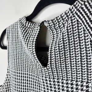 Anthropologie Dolan Medium Left Coast Callan Ruffled‎ Houndstooth Top Sleeveless thumbnail 7
