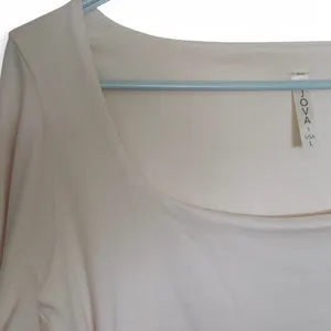 Women's Cream Long Sleeve Top Tan Size L thumbnail 2