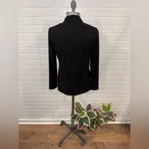 Blank NYC Domino Vegan Suede Draped Moto Style Jacket thumbnail 4