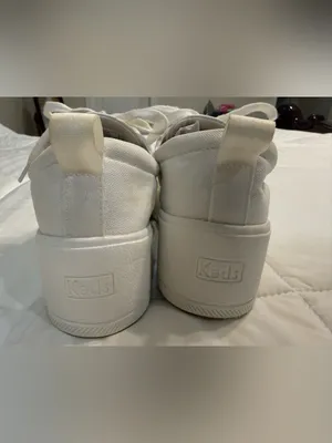 Keds White Platform Lace-Up Sneakers thumbnail 3
