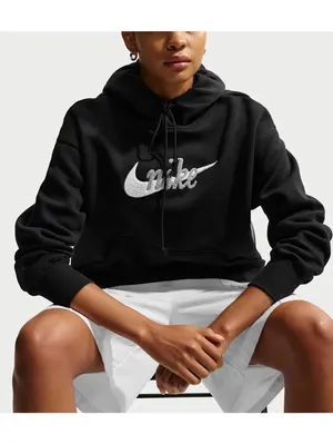 Nike Sportswear Phoenix Fleece Women's Oversized Logo Hoodie NWT Black XXL thumbnail 3