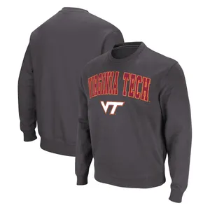 Colosseum Virginia Tech Hokies Charcoal Arch & Logo Pullover Sweatshirt small thumbnail 2