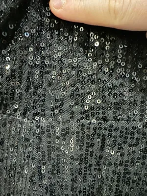 Main Strip Long Sleeve Sequin Jumpsuit Black thumbnail 6