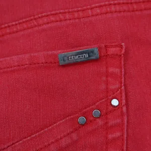 Chicos So Slimming Red Ankle Crop Jeans Pants Size 4‎ thumbnail 4