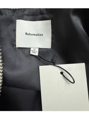 NWT Reformation Carla Houndstooth Mini Skirt | Preppy Tailored Designer Skirt thumbnail 3