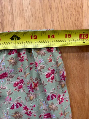 April Cornell Vintage Sage Green Floral Maxi Skirt M Rayon Cottagecore Boho Slit thumbnail 8