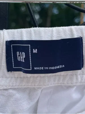 Gap Women’s White Linen Cotton Blend Jogger Pants Size M Coastal Casual Beachy thumbnail 2