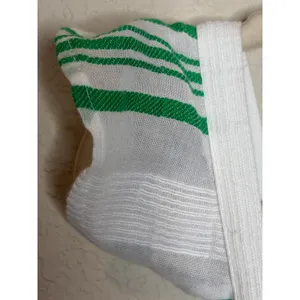 PJ Salvage Green Stripe Cotton Tiered Midi Dress Ruffle Strap Summer Size L thumbnail 7