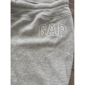 Vintage GAP Womens Large Gray Fleece Wide Leg Sweatpants Drawstring Logo thumbnail 2