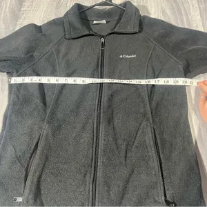 Columbia Charcoal Black Fleece Zip Up Long Sleeve Sweater; Large Women’s thumbnail 3
