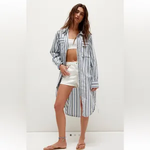 We the Free Pop Prep Striped Shirt small coastal preppy‎ vacation beach thumbnail 2