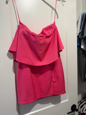 superdown Catalina Ruffle Tube Mini Dress Hot Pink thumbnail 2
