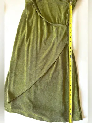 Princess Polly Party Time Olive Green Knit Top-‎ Mini Dress Sz 16 Comfy Flowy thumbnail 9