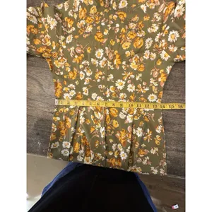 Flora‎ Bea Size Small Multi-Color Danniella Dress in Whiskey Floral 3/4 Sleeves thumbnail 11
