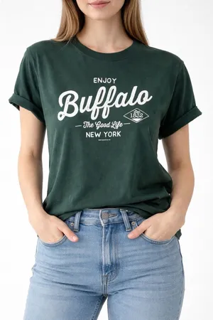 vintage “enjoy Buffalo” Green Tee small thumbnail 1