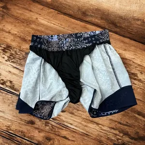 Maurices In Motion Womens Blue Patchwork Paisley Floral Running Shorts‎ Medium thumbnail 3