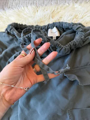 Ethan Tie Waist Twill Cargo Pants in Slate thumbnail 8