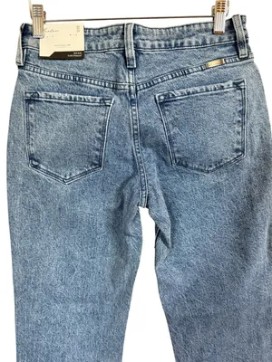 KanCan NWT Evelyn Mid Rise Slim Straight Leg Rhinestone Side Stripe Size 1/24 thumbnail 6