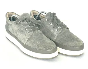 Donald J Pliner Miranda Platform Sneaker Size 9 Gray Suede Leather Lace Up Shoe thumbnail 1