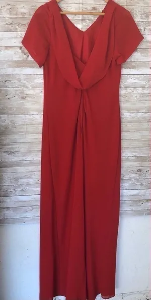 Kiki red formal back draped dress‎ Size XXL thumbnail 1