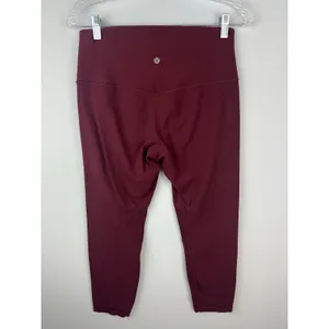 Lululemon Align Cropped High Rise Pants in Maroon 10 thumbnail 2