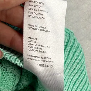 Free People Knit‎ Vest Sleeveless Sweater Cotton Blend Patchwork Green Size L thumbnail 6