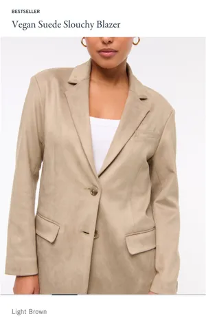Abercrombie Vegan Suede Blazer thumbnail 3
