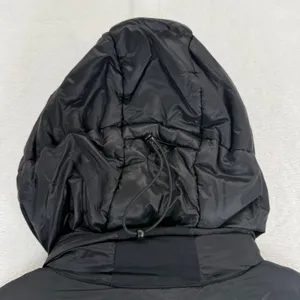 Lululemon Fluff the V Hooded Jacket Black Quilted Puffer Hybrid Full Zip Women L thumbnail 14