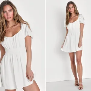 LULU's Bachelorette Engagement Bridal Shower Honeymoon Casual Brunch Mini Dress thumbnail 5