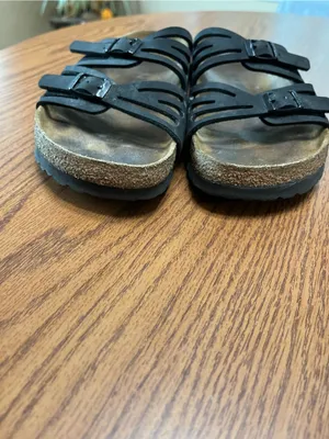 Birkenstock Women's Black Triple-Strap Slide Sandals thumbnail 5