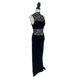 Alice + Olivia Nichol Lace Panel Sleeveless Maxi‎ Dress Black Size 6 NWT thumbnail 7