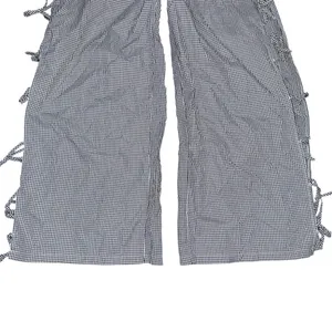 CIDER Y2K Gingham Wide Leg Pants NWT High Waisted Plaid Side Tie Loose Fit Sz M thumbnail 6