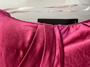 Lulus S Small Hot Night Out Magenta Satin Surplice Faux-Wrap Dress Wedding Guest thumbnail 11