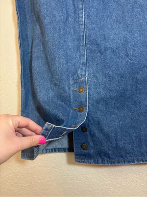 Wrangler Vintage Denim Maxi Midi Skirt Size 10/11 thumbnail 4
