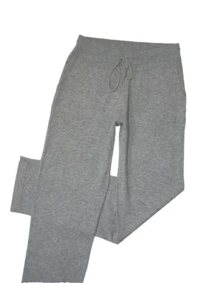 NWT Quince Mongolian Cashmere Straight Leg in Heather Grey Pull-on Knit Pants M thumbnail 5