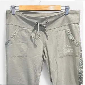 Hollister Y2K Low Rise Drawstring Flare Sweatpants Sage Green Small thumbnail 6