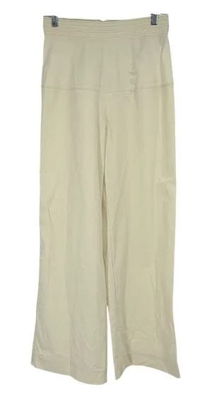 Zara NWT Cream High Rise Wide Leg Pants Women's‎ Small Minimalist thumbnail 1