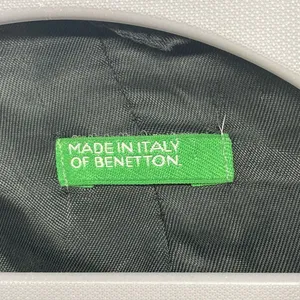 Made in Italy Of Benetton Coat womens 40 Pure wool Button Front‎ Jacket Vtg flaw thumbnail 4