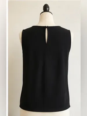 Vince Camuto Black Sleeveless Tie Hem Blouse Top Size Large NWT thumbnail 2