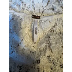 Free People Ruby Lace Mini Dress Cream Boho Bell Sleeve Slip Dress XS thumbnail 6