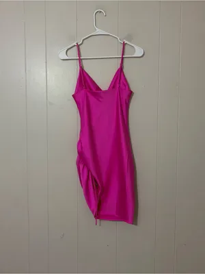 Hello Molly Mad About Me Satin Mini Dress Hot Pink Size S NWT thumbnail 13