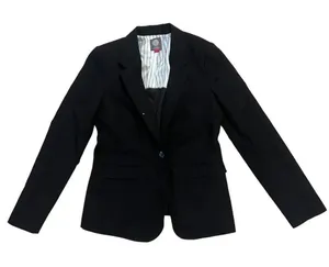 Vince Camuto Women's Black Wool Blazer Size 6 Business One-Button Notch Lapel‎ thumbnail 1