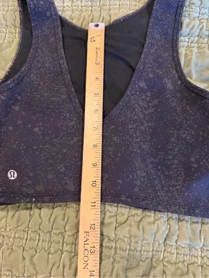 lululemon x Peloton bra top Navy Speckled Workout Yoga Cycling Athleisure Wear! thumbnail 6