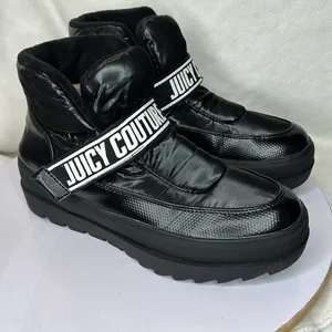 Juicy Couture Women's Black Veronica Winter Platform Boots size 9. thumbnail 3