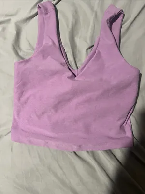 Beyond Yoga Purple Crop Tank Top Sports Bra High Neck xs thumbnail 3