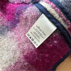 Aritzia the Ganna Wilfred free Pink Wool Plaid Cropped Jacket boxy small thumbnail 4